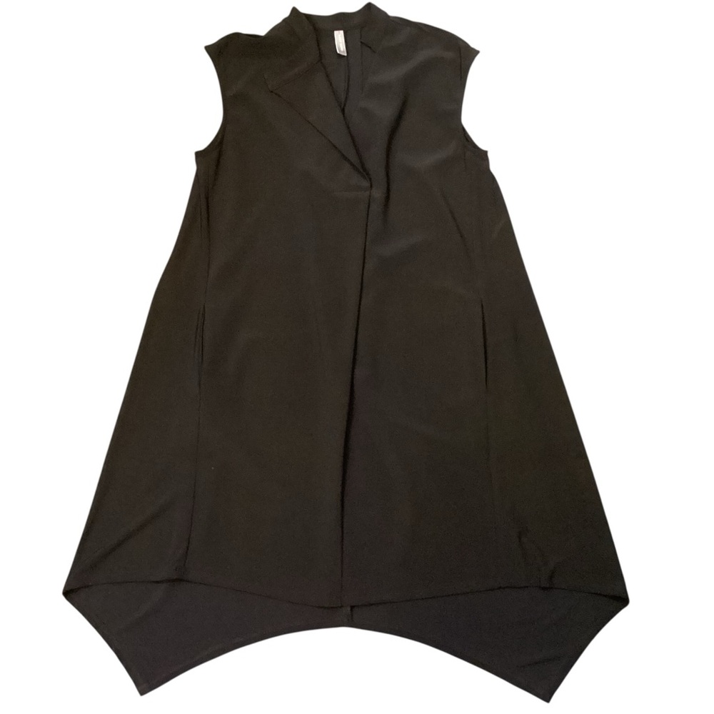 LAST TANGO Woven Pointed End Tank Dress black Size Small Style 1023